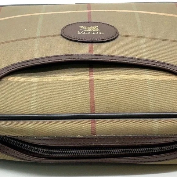 Vintage Burberrys Nova Check Crossbody Shoulder Bag Brown Leather Trim Canvas - Picture 3 of 8